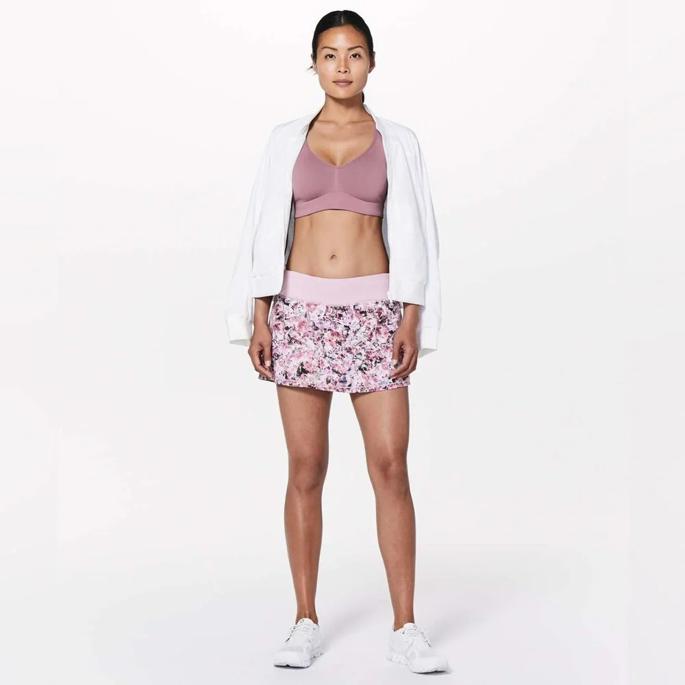lululemon athletica Pink Floral Athletic Skirt